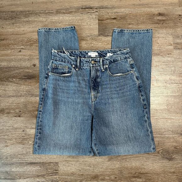 Good American Denim - Good American Good Boy Jeans Distressed High Rise Womens Size 4 / 27